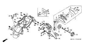 SH50 Rear combination light /  rear fender