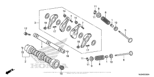 NC700J (DCT) Распределительный вал и клапана