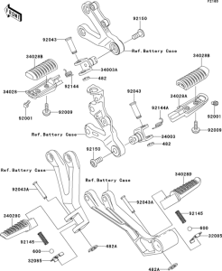 ZX600 Подножки