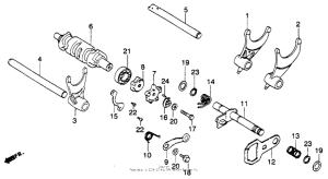 XL250R Gearshift drum 82-83