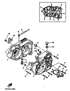 RT100 RT100H Картер двигателя