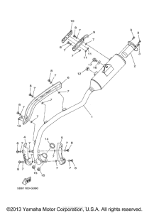 TTR110EB Выхлопная система