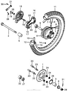 MT125 Переднее колесо