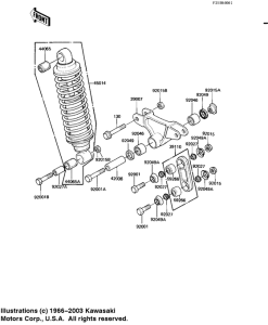 KZ1100 Rear suspension / shock absorber