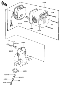 KZ440 Taillight unit ass`y