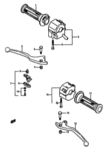 GSX-750 Рулевой переключатель