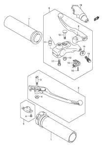 VL800 Рулевой рычаг