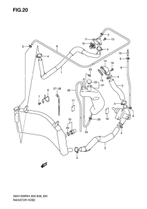 GSX1300R Радиатор hose