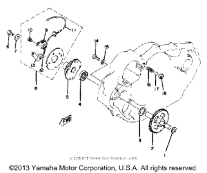 XT500E_205 - 1978 Contact breaker - governor