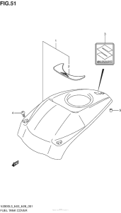 VZ800 Fuel Tank Cover