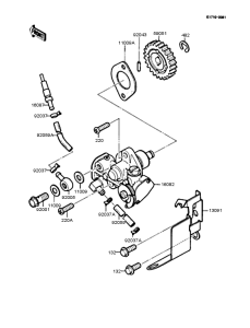 KMX125 Масляный насос и фильтр