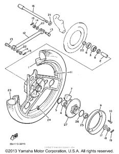 XJ900RK Переднее колесо
