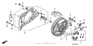 SH150I Rear wheel + swingarm