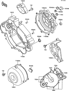 KR250 Крышки двигателя