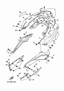 YP250R Боковые обтекатели