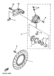 RD350LCF (20KW) Hinterrad-bremssatel