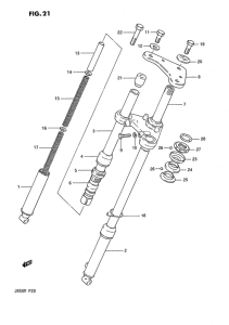 JR50 Вилка передней оси