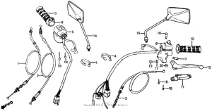 FT500 Control levers + cables + switches