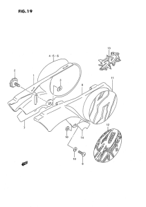 JR50 Обтекатель задний
