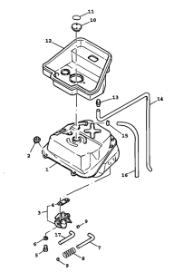 YW100E Топливный бак