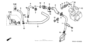 VT1100C Патрубки охлаждения