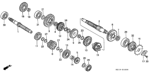 XR250R Трансмиссия