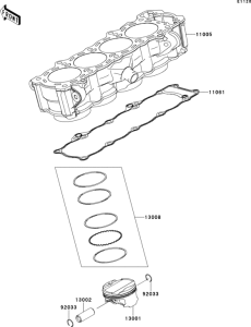 ZX1000 Цилиндр и поршни