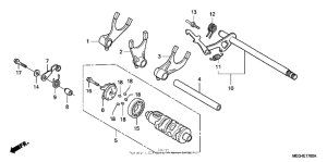 VT750CA Вилка переключения передач