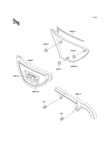 KZ1000 Side covers / chain cover(p20)