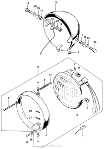 CL100 Headlight + headlight case
