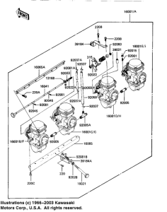 KZ1000 Carburetor assy