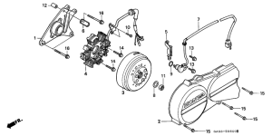 NSR75 Left crankcase cover /  generator