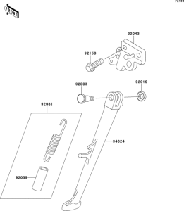 ZX400 Подножка