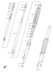 DF200 Передняя вилка