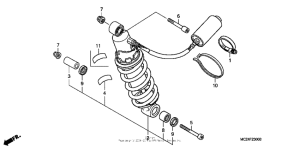 CB900F Задние амортизаторы