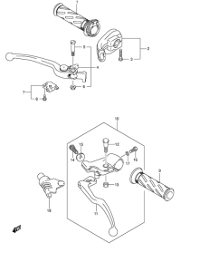 DL650 Рулевой рычаг