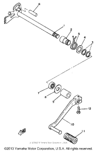 SR250H Shift shaft-pedal