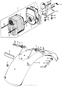 Z50A Rear fender + taillight