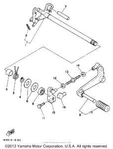 XT225DC Вал переключения