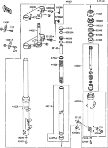 VN1500 Передняя вилка