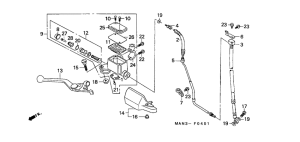 NX500 Fr. brake master cylinder