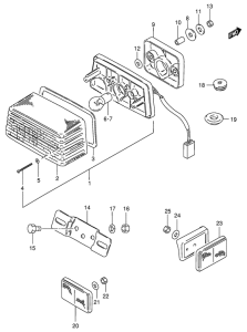 GS125 Задний комбинированный сигнал