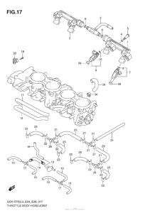GSX-R750 Throttle Body Hose / joint (E33)