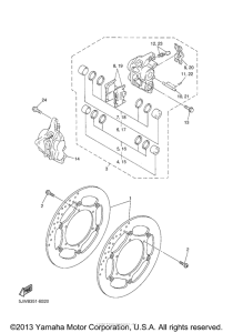 FJR13T Передний суппорт