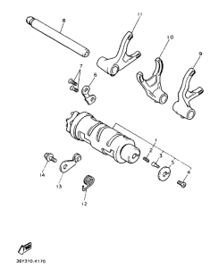 FJ1200 Leva de cambio. herq