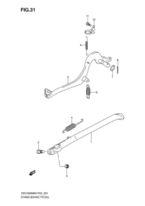 DR125 Stand-brake pedal