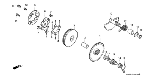 SK50M Drive face /  kick starter spindle