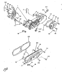 CW50RSX Картер двигателя