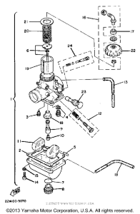 YZ80K Карбюратор