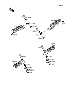 ZX400 Подножки